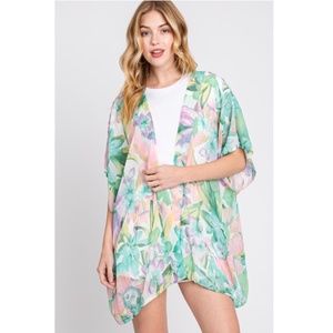 Green Floral Kimono
